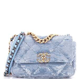 Chanel 19 Flap Bag Quilted Sequins #251840C49B